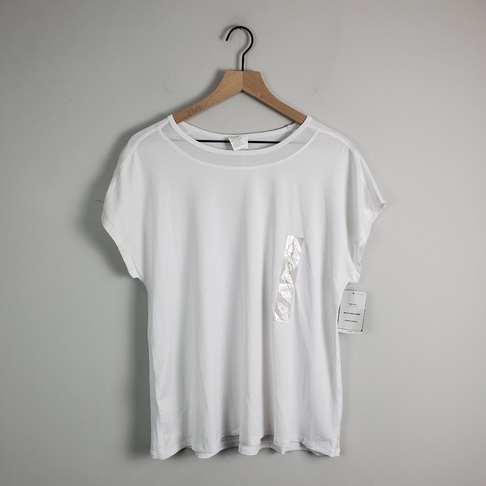 C9 White Short Sleeve Athletic Top Women XL